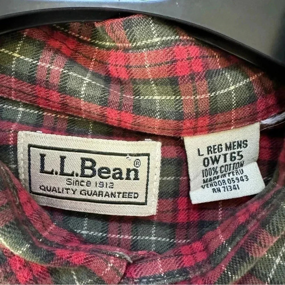 L.L Bean Mens Button down shirt size large - Picture 5 of 7